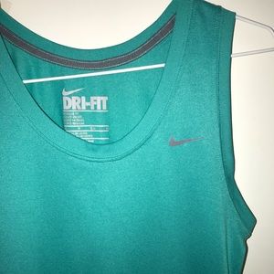 Nike Dri-Fit Teal Sleeveless Workout Tank, XS